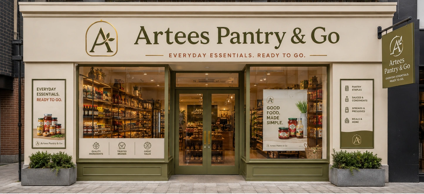 Illustrative concept rendering for Artees Pantry & Go