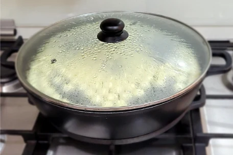 Step 8: Cooking morsels in syrup